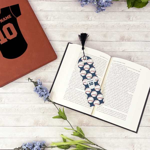 Baseball Jersey Plastic Bookmarks - In Context