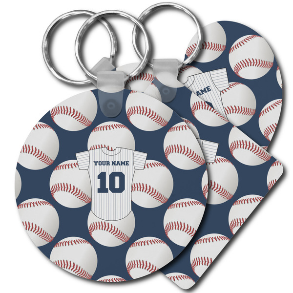 Custom Baseball Jersey Plastic Keychain (Personalized)
