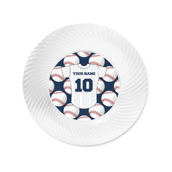 Baseball Jersey Plastic Party Appetizer & Dessert Plates - 6" (Personalized)
