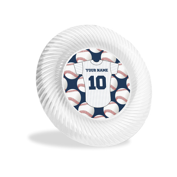 Custom Baseball Jersey Plastic Party Appetizer & Dessert Plates - 6" (Personalized)