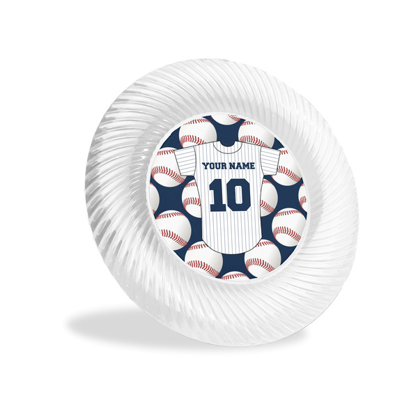 Custom Baseball Jersey Plastic Party Appetizer & Dessert Plates - 6" (Personalized)