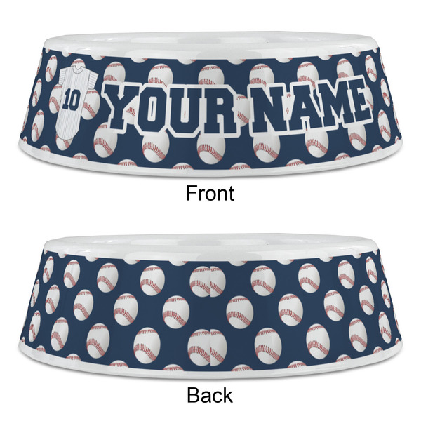 Baseball Jersey Plastic Pet Bowls - Large - APPROVAL