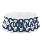 Baseball Jersey Plastic Dog Bowl (Personalized)