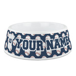 Baseball Jersey Plastic Dog Bowl - Medium (Personalized)