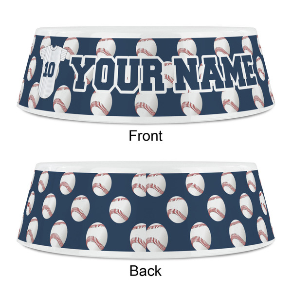 Baseball Jersey Plastic Pet Bowls - Small - APPROVAL