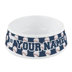 Baseball Jersey Plastic Dog Bowl - Small (Personalized)