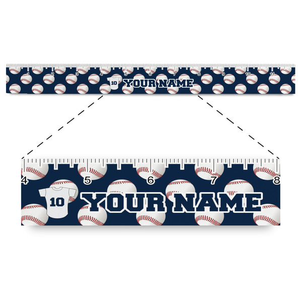 Custom Baseball Jersey Plastic Ruler - 12" (Personalized)