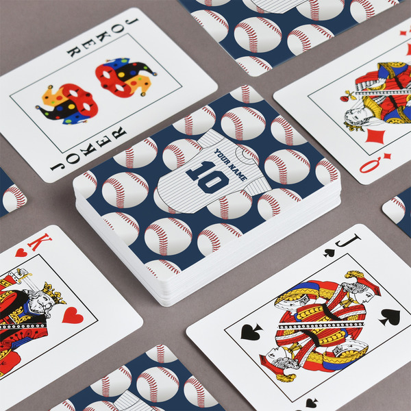 Baseball Jersey Playing Cards - Front & Back View