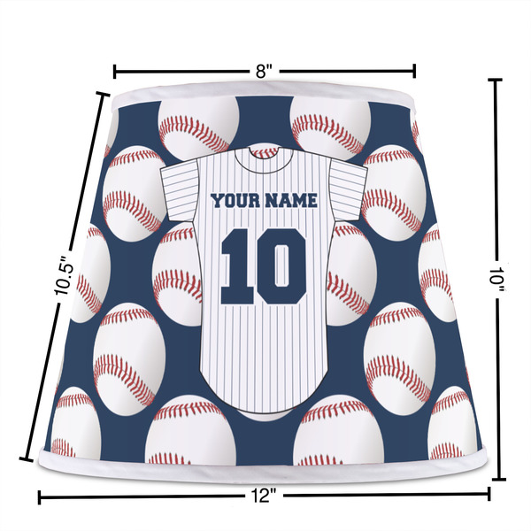Baseball Jersey Poly Film Empire Lampshade - Dimensions