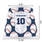 Baseball Jersey Poly Film Empire Lampshade - Dimensions