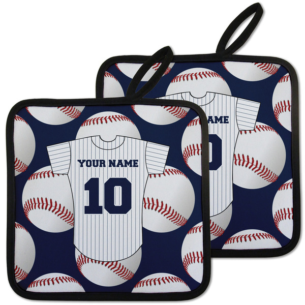 Baseball Jersey Pot Holders - Set of 2 MAIN