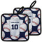 Baseball Jersey Pot Holders - Set of 2 w/ Name and Number
