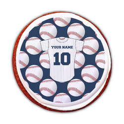 Baseball Jersey Printed Cookie Topper Sheet - Round (Personalized)
