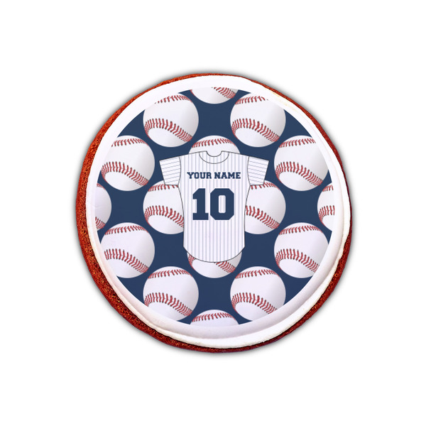 Baseball Jersey Printed Icing Circle - XSmall - On Cookie