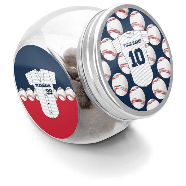 Custom Baseball Jersey Puppy Treat Jar (Personalized)