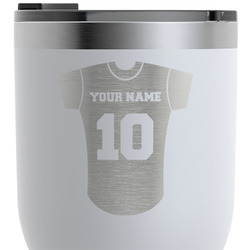 Baseball Jersey RTIC Tumbler - White - Engraved Front (Personalized)