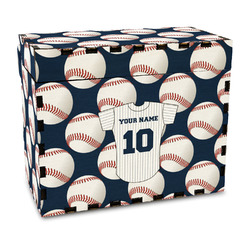 Baseball Jersey Wood Recipe Box - Full Color Print (Personalized)