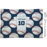 Baseball Jersey Glass Rectangular Appetizer / Dessert Plate (Personalized)