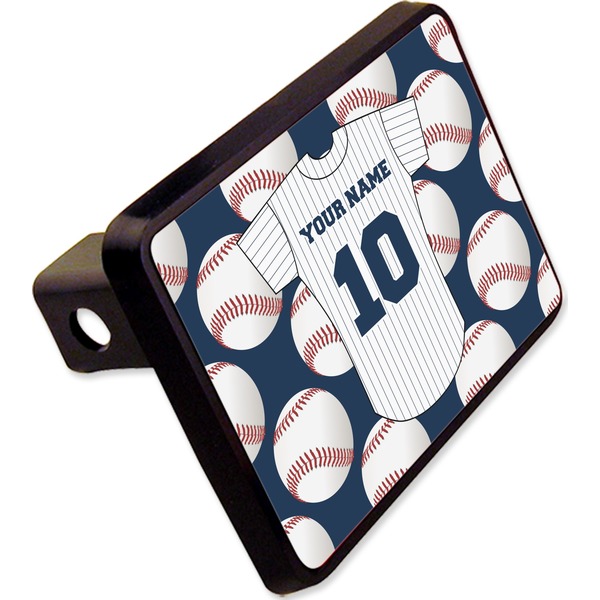 Custom Baseball Jersey Rectangular Trailer Hitch Cover - 2" (Personalized)
