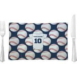 Baseball Jersey Glass Rectangular Lunch / Dinner Plate (Personalized)