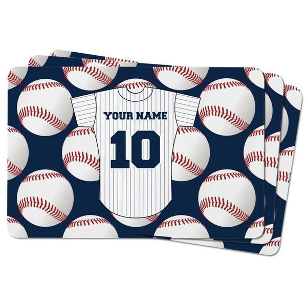 Baseball Jersey Rectangular Fridge Magnet - THREE