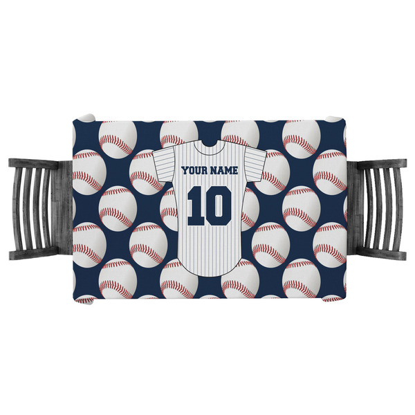 Custom Baseball Jersey Tablecloth - 58"x58" (Personalized)