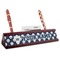Baseball Jersey Red Mahogany Nameplates with Business Card Holder - Angle