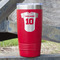 Baseball Jersey 20 oz Stainless Steel Tumbler - Red - Single Sided (Personalized)