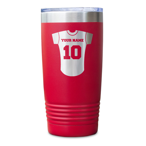 Baseball Jersey Red Polar Camel Tumbler - 20oz - Single Sided - Approval