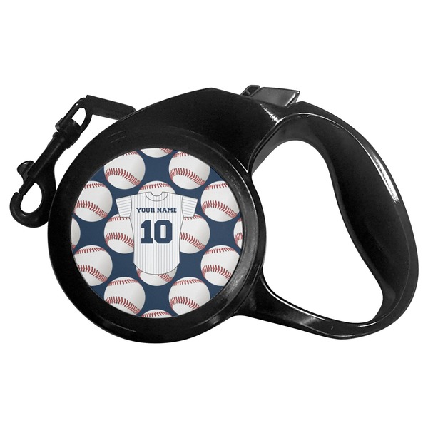 Custom Baseball Jersey Retractable Dog Leash - Large (Personalized)