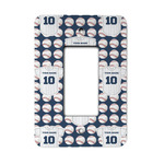 Baseball Jersey Rocker Style Light Switch Cover - Single Switch (Personalized)