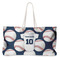 Baseball Jersey Large Rope Tote Bag - Front View