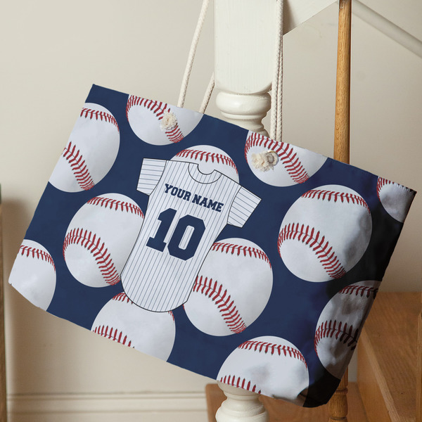 Baseball Jersey Large Rope Tote - Life Style