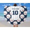 Baseball Jersey Round Beach Towel - In Use