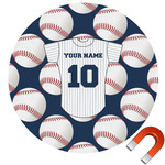 Baseball Jersey Round Car Magnet - 6" (Personalized)
