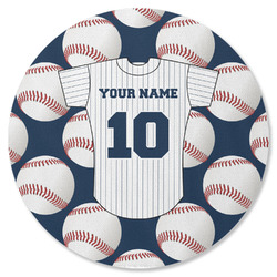 Baseball Jersey Round Rubber Backed Coaster (Personalized)