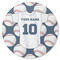 Baseball Jersey Round Rubber Backed Coaster (Personalized)