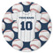 Baseball Jersey Round Rubber Backed Coaster (Personalized)