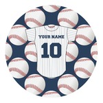 Baseball Jersey Round Decal - Small (Personalized)