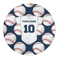 Baseball Jersey 5' Round Indoor Area Rug (Personalized)