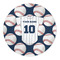 Baseball Jersey 5' Round Indoor Area Rug (Personalized)