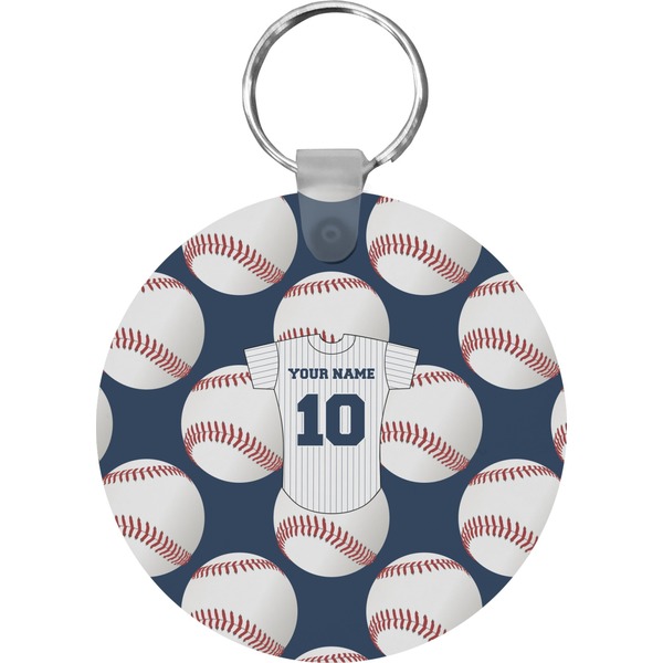 Baseball Jersey Round Keychain (Personalized)