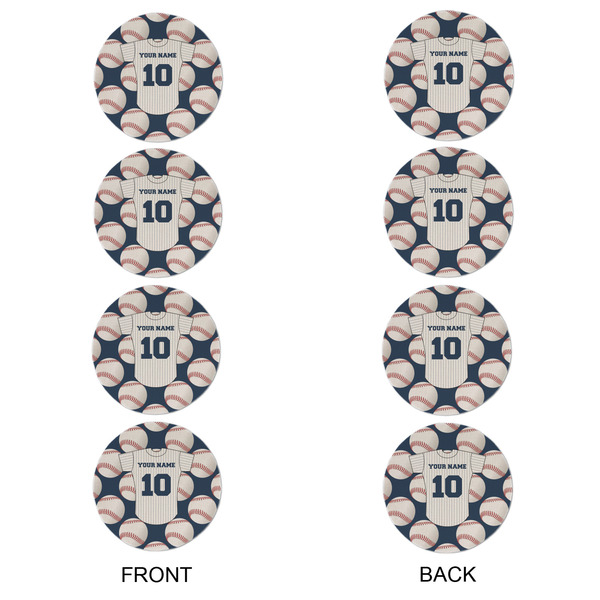 Baseball Jersey Round Linen Placemats - APPROVAL Set of 4 (double sided)