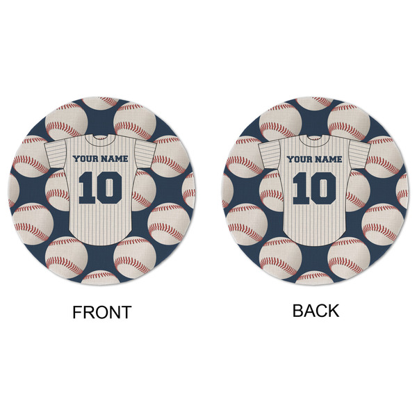Baseball Jersey Round Linen Placemats - APPROVAL (double sided)