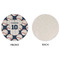 Baseball Jersey Round Linen Placemats - APPROVAL (single sided)