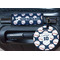 Baseball Jersey Round Luggage Tag & Handle Wrap - In Context