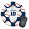 Baseball Jersey Round Mouse Pad