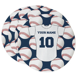 Baseball Jersey Round Paper Coasters w/ Name and Number