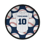 Baseball Jersey Iron On Round Patch w/ Name and Number