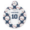 Baseball Jersey Round Pet ID Tag - Large - Front